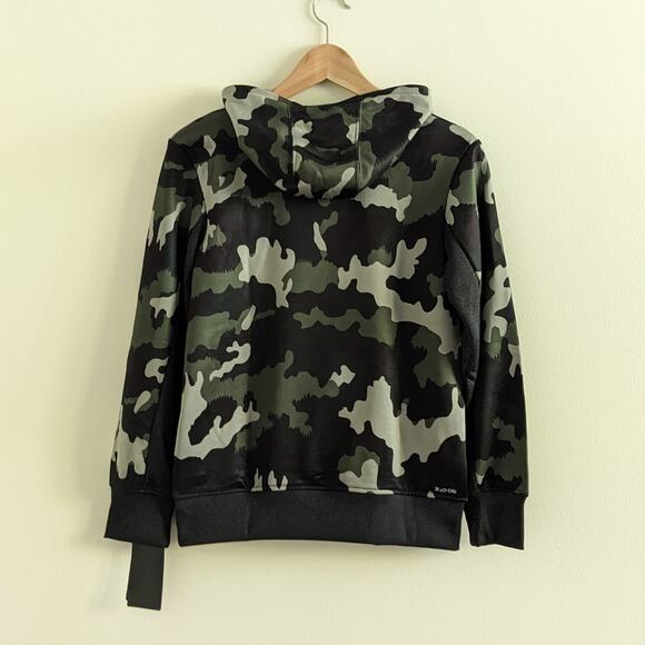 NWT Hurley H20 Dri Solar Pullover Hoodie Size 10/12 Green Camo Gray - Picture 5 of 5